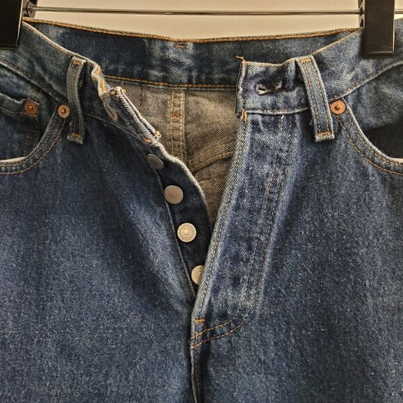 RARE Vintage 90s Levi's 501 XX Women's Jeans High Rise Tapered Leg Dark Wash 30' - Picture 4 of 8